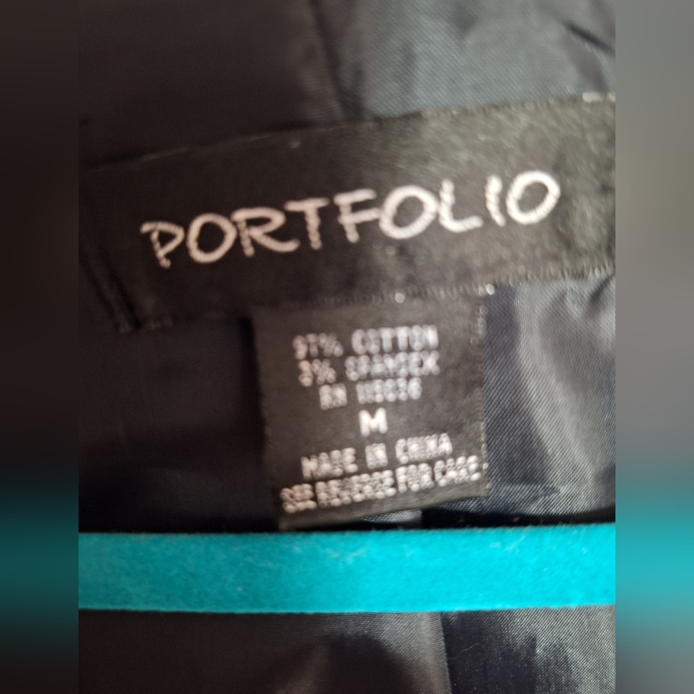 Patterned Blue And Black Blazer - image 2